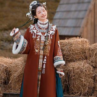 七月夕原创汉服 岁至 圆领对襟长袄立领短衫国风马面裙女2024年秋