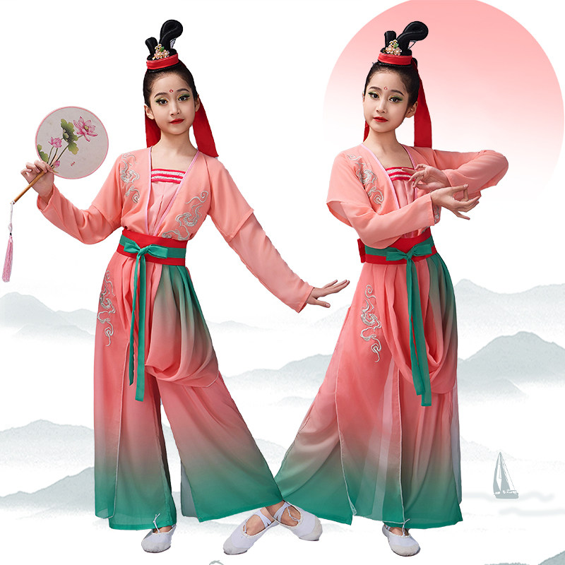 儿童古典舞演出醉花溪舞蹈服