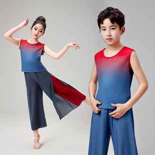 我心中的红演出服歌颂祖国群舞现代舞蹈道具六一儿童节舞蹈表演服