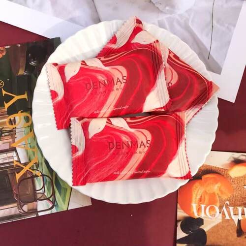 DENMAS丹玛仕牛奶巧克力味威化饼干结婚庆喜饼小红书推荐网红零食