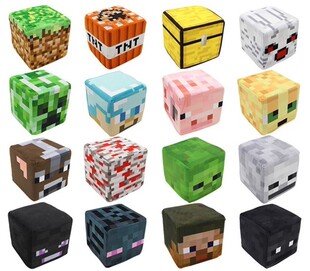 我的世界游戏周边钻石剑毛绒玩具兵器武器方块草坪草坪土块抱枕