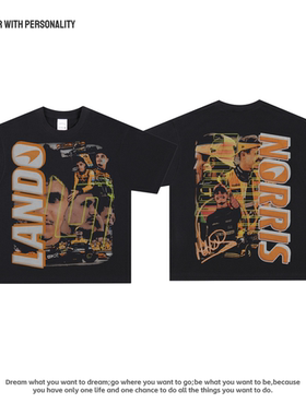 Lando Norris兰多诺里斯F1一级方程式赛车美式中性双面长短袖T恤