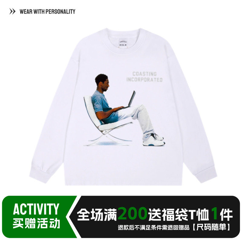 美式球星科比印花长短袖T恤纯棉潮牌学生篮球vintage日常圆领上衣