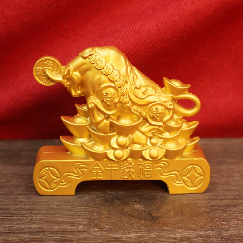 财牛摆件金牛运势如虹牛摆件招财