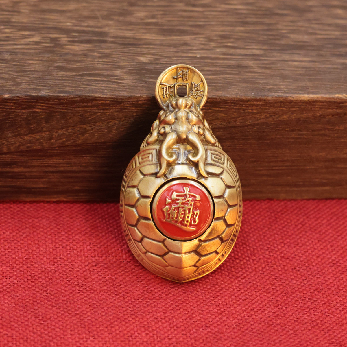 黄铜富甲天下龟壳吊坠纳福男士礼