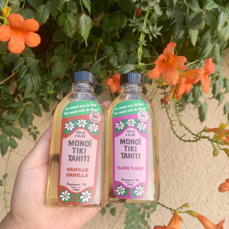 现货 美国monoi tiare tahiti鲜花椰子油依兰按摩油保湿滋润