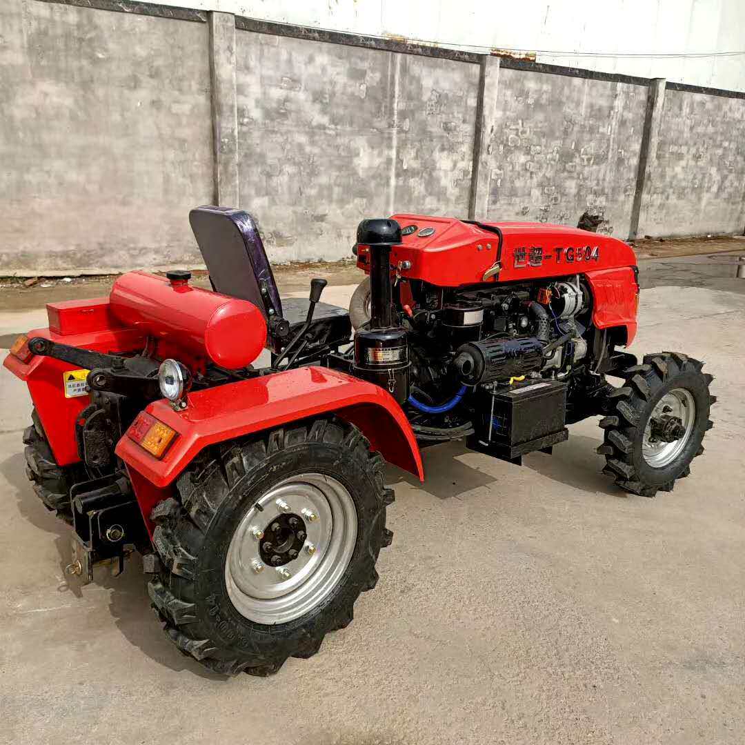 单缸两驱小型四轮拖拉机 农用开沟犁地机 柴油农用小型翻地机