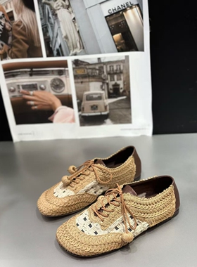 idosunyu女鞋子2026新款今年流行爆款夏季编织网面透气德训鞋女轻