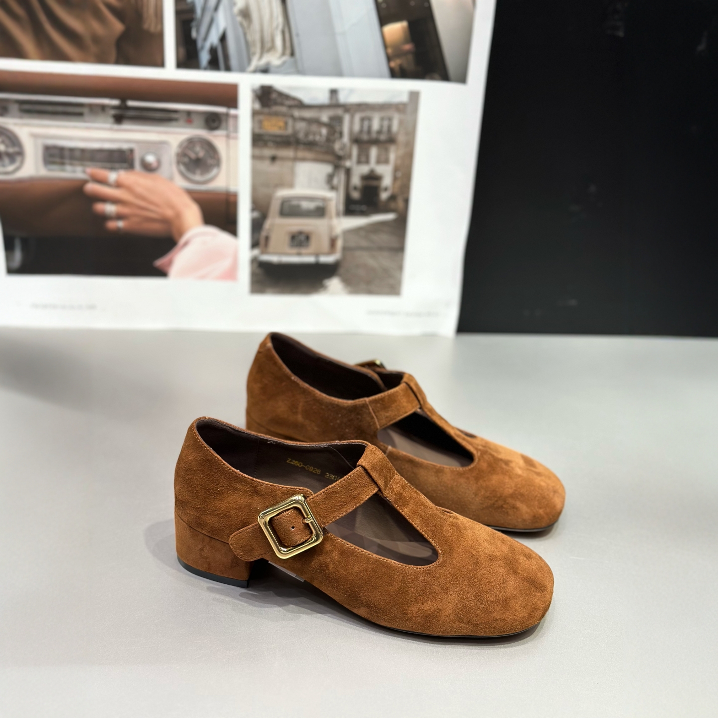 IDO玛丽珍鞋女2025新款秋冬方跟