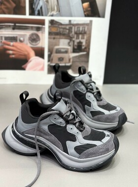 欧洲站IDO2025春款女鞋厚底老爹鞋女小个子增高轻便运动休闲鞋女