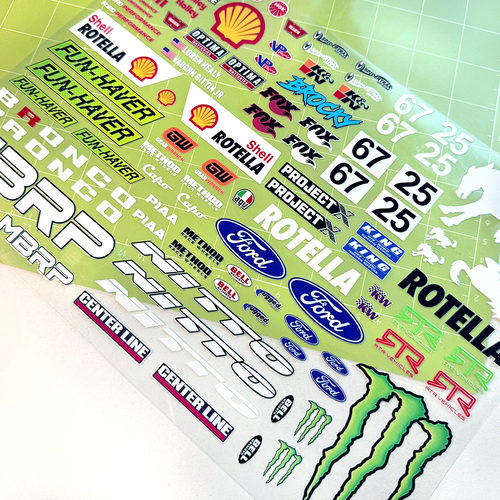 RC攀爬车1/8/10/12福特雷神之锤Capo女王FordBroncoUV转印贴纸