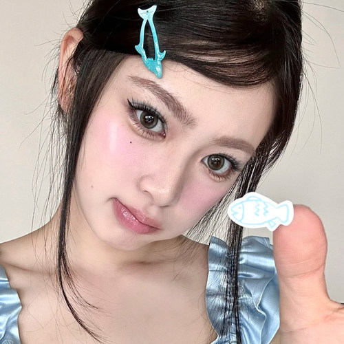 发夹合金甜美蓝色小海豚刘海夹
