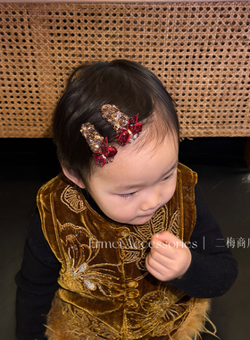 小孩姐的新年红色发夹！