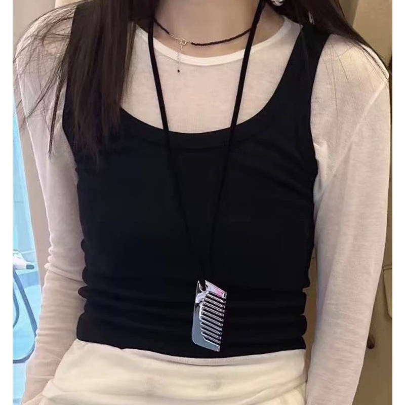 合金布艺毛衣链女欧尼同款项链