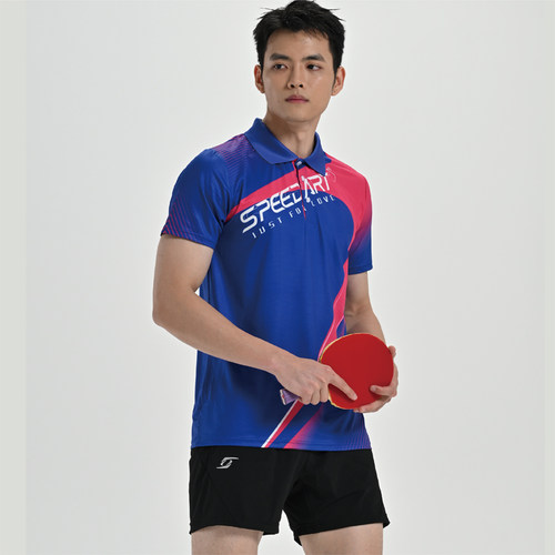 速搏特2026新款乒乓球服男款速干POLO短T定制速干运动球服女套装