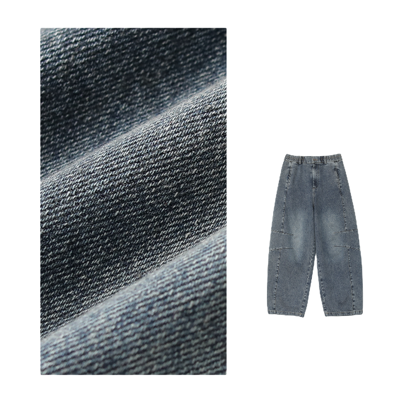 【麻念】裤长99-101春款简约时尚休闲百搭哈伦牛仔裤女D2555