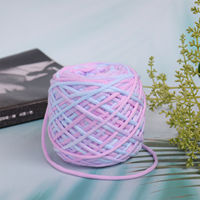 Handmade DIY woven scarves, hats, bags, hair accessories, cup covers, hand-dyed filled cotton and wool threads, gradient segment dyed cotton threads thumbnail 7