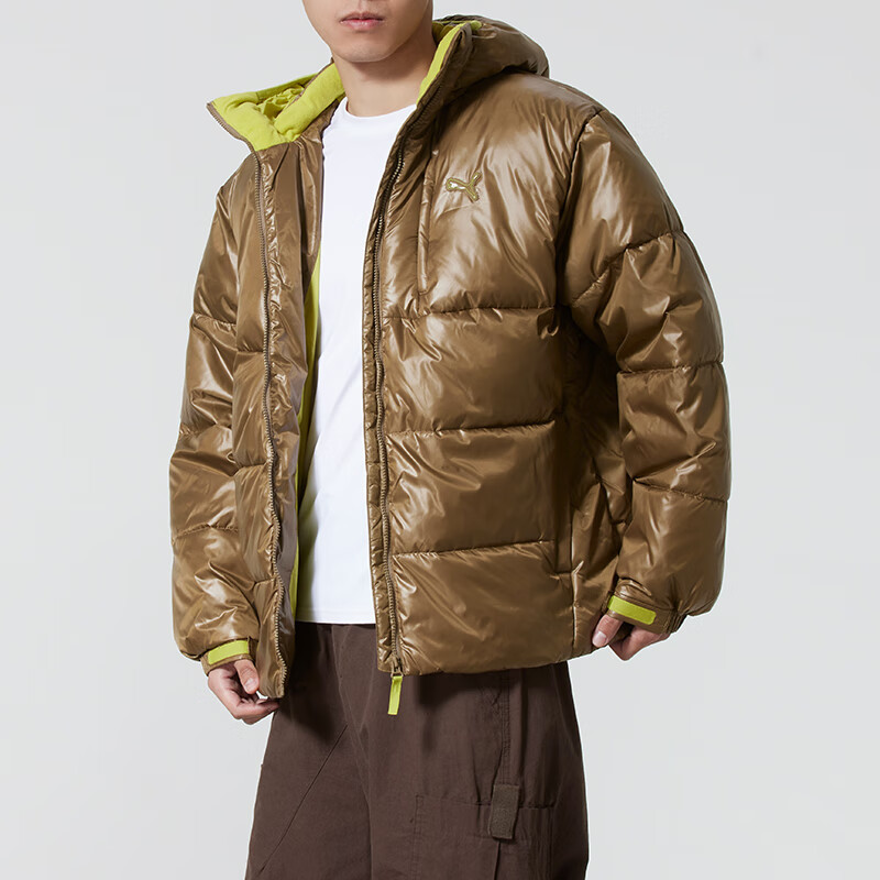 PUMA彪马男子2025冬季休闲远红外拒水宽松连帽夹棉外套 635730-69
