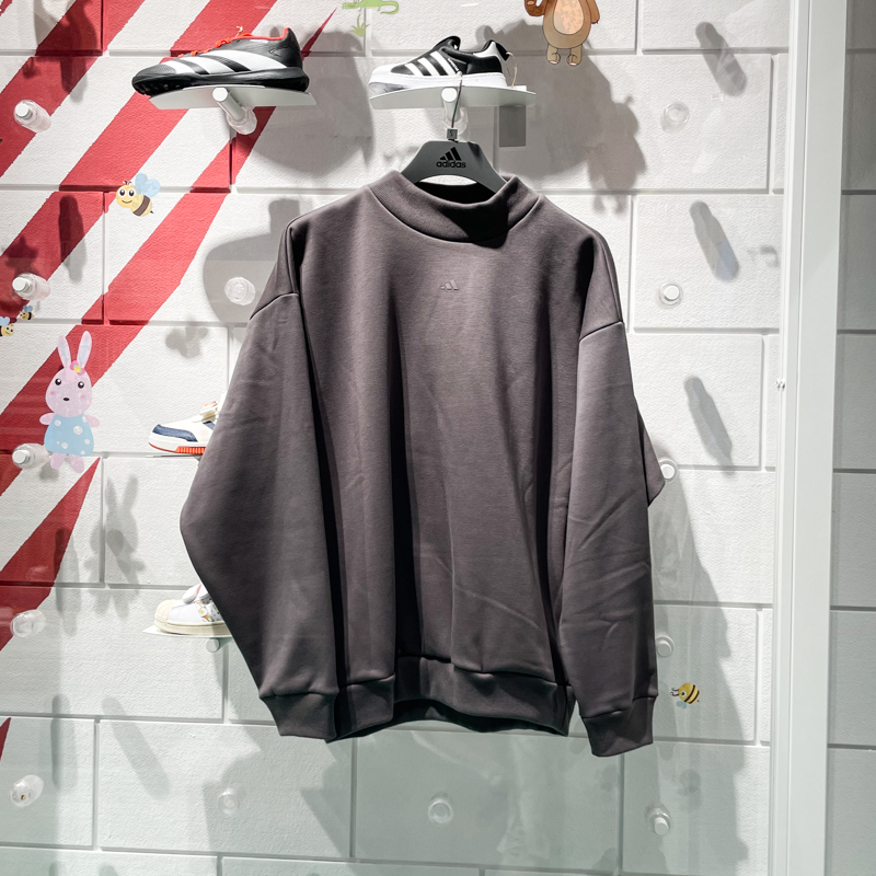 Adidas阿迪达斯男卫衣2024春季新款运动休闲圆领简约套头衫IX1966