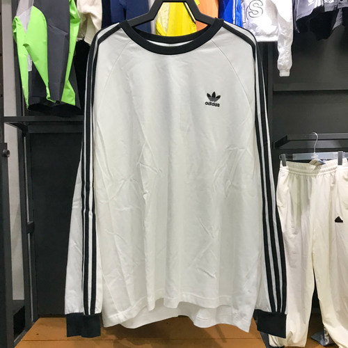 阿迪达斯男子运动长袖圆领T恤