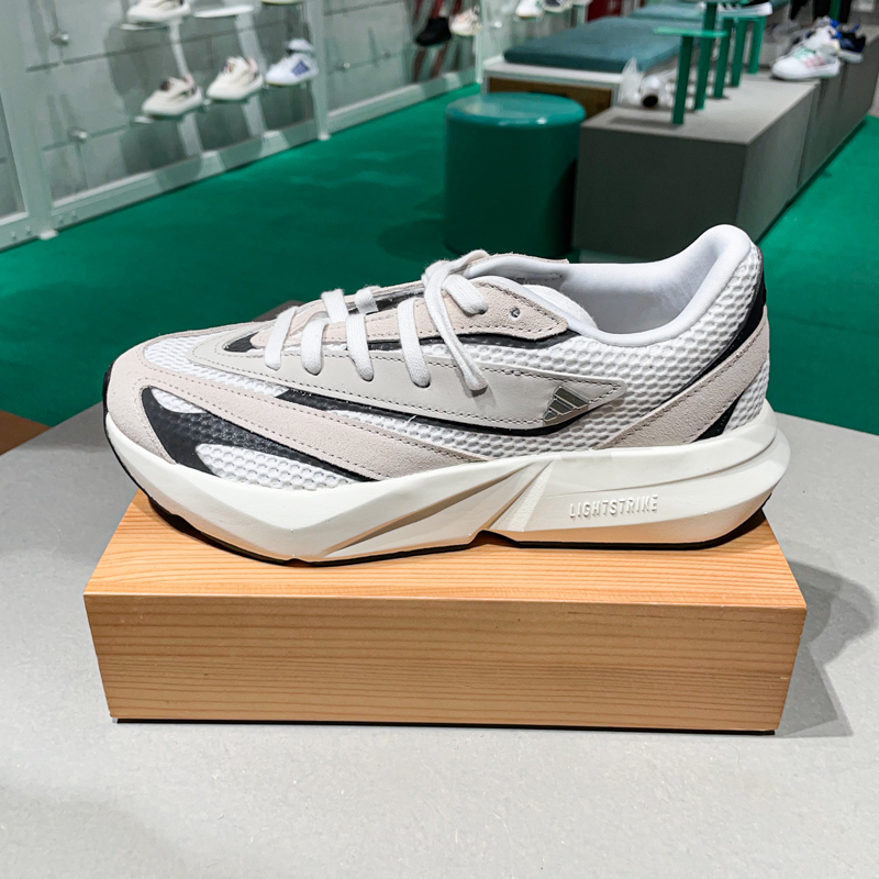 阿迪达斯女鞋2025春款厚底耐磨缓震舒适运动休闲鞋流光跑鞋JH6962