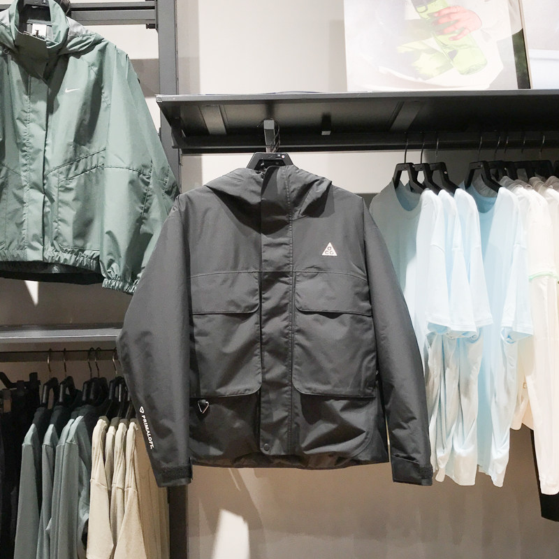 正品NIKE耐克男装2024冬新款防风保暖连帽夹克运动棉衣FV8682-010