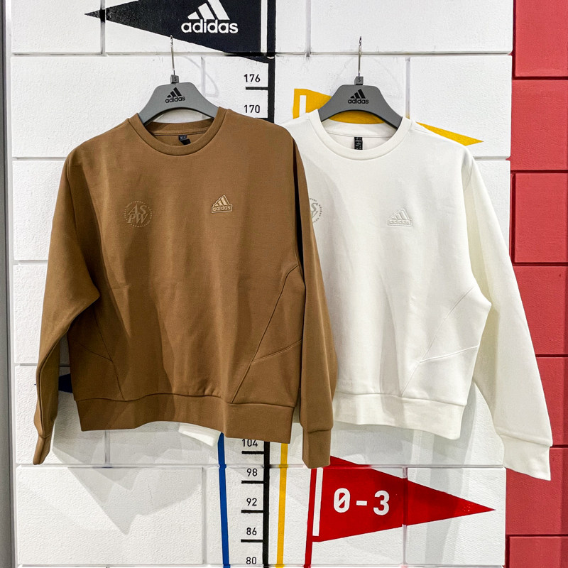 ADIDAS阿迪达斯女装2024冬新款休闲运动圆领长袖卫衣套头衫JJ3577