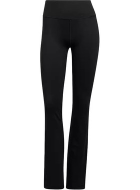 阿迪达斯女裤2024春新款运动休闲训练瑜伽健身紧身微喇长裤H64194