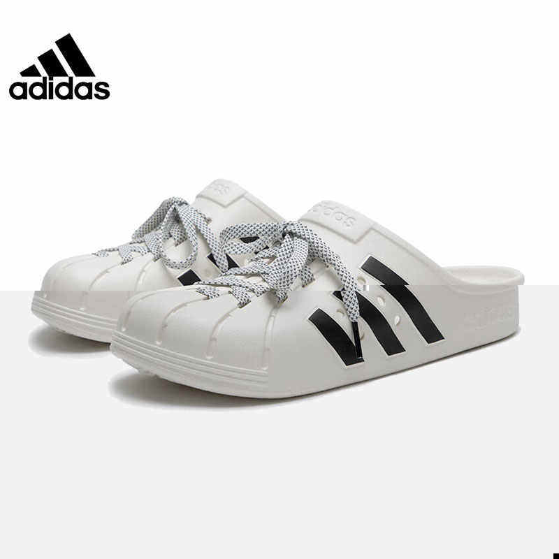 adidas阿迪达斯2024冬季男女鞋贝壳头休闲运动鞋沙滩鞋拖鞋JH9849