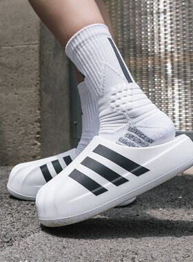 阿迪达斯三叶草2025夏SUPERSTAR男女贝壳头凉鞋运动穆勒鞋 IF6184