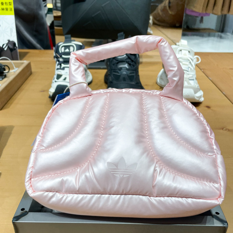 ADIDAS阿迪达斯三叶草男女包2024冬款运动休闲保龄球单肩包IY7040