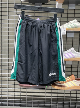 阿迪达斯90S男子休闲足球风梭织宽松运动休闲短裤2025秋季 JX3077