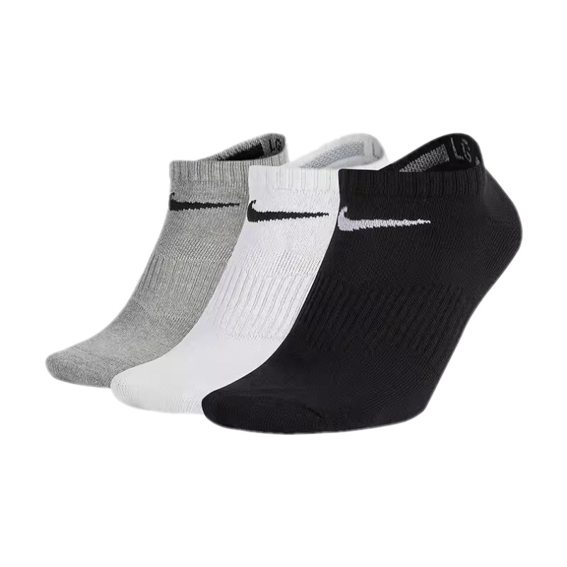 新款训练运动休闲透气三双装短袜