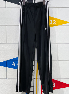 阿迪达斯三叶草女子2025夏胡麟鹏同款经典宽松休闲运动长裤KB2467