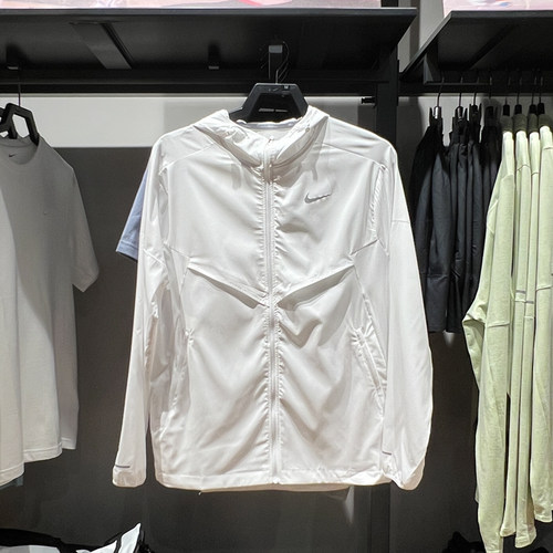 耐克运动休闲薄款防风连帽外套男