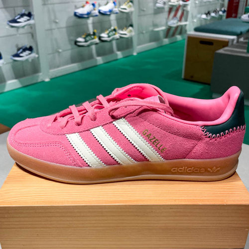 ADIDAS阿迪达斯三叶草女子2024冬款经典麂皮T头运动鞋板鞋 JI2014