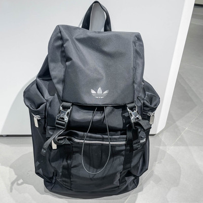 阿迪三叶草男女翻盖运动双肩背包