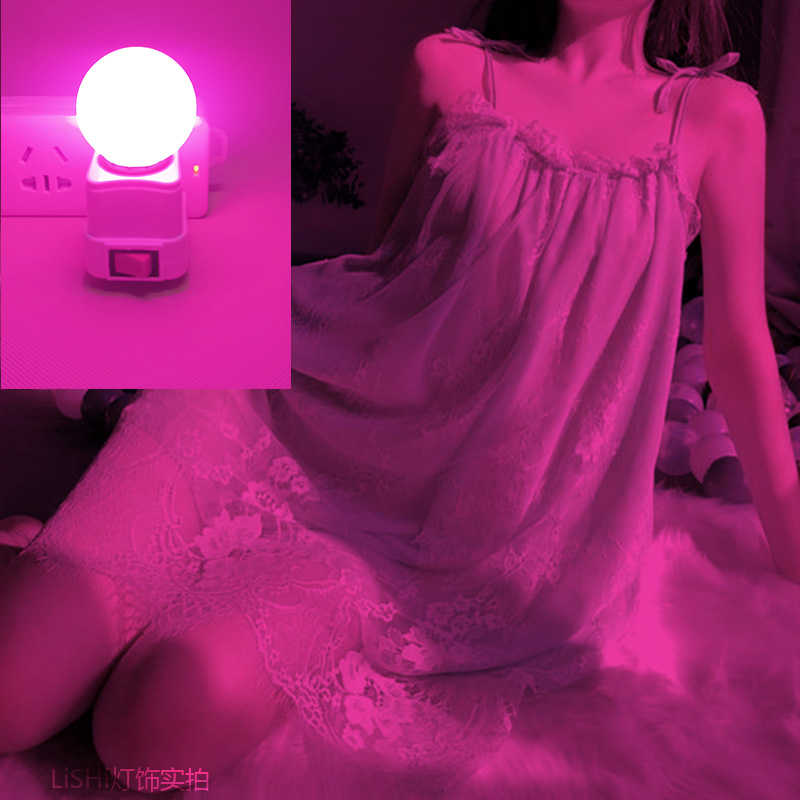 卧室情调浪漫房间七彩氛围灯rgb自动变色床头睡眠拍照气氛小夜灯