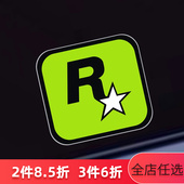 侠盗猎车GTA5车贴R星标飞车vice city车身贴画摩托车装 饰反光贴纸