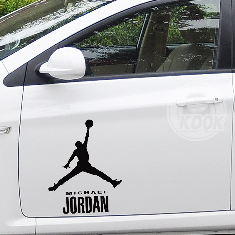 汽车摩托车车贴纸电动车乔丹飞人签名23号搞笑个性贴纸 nba标志