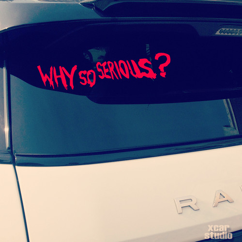 个性汽车贴正义联盟反派人物蝙蝠侠与小丑 why so serious车贴纸