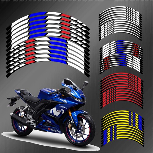 适用YAMAHA摩托车17寸轮毂贴纸R1 R3 R6 MT15 mt03 MT07,MT09贴花