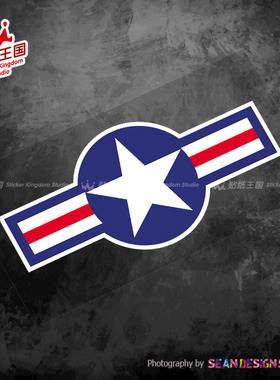 美国空军标 战机世界 军事 军标01 摩托车贴纸 防水汽车反光贴花