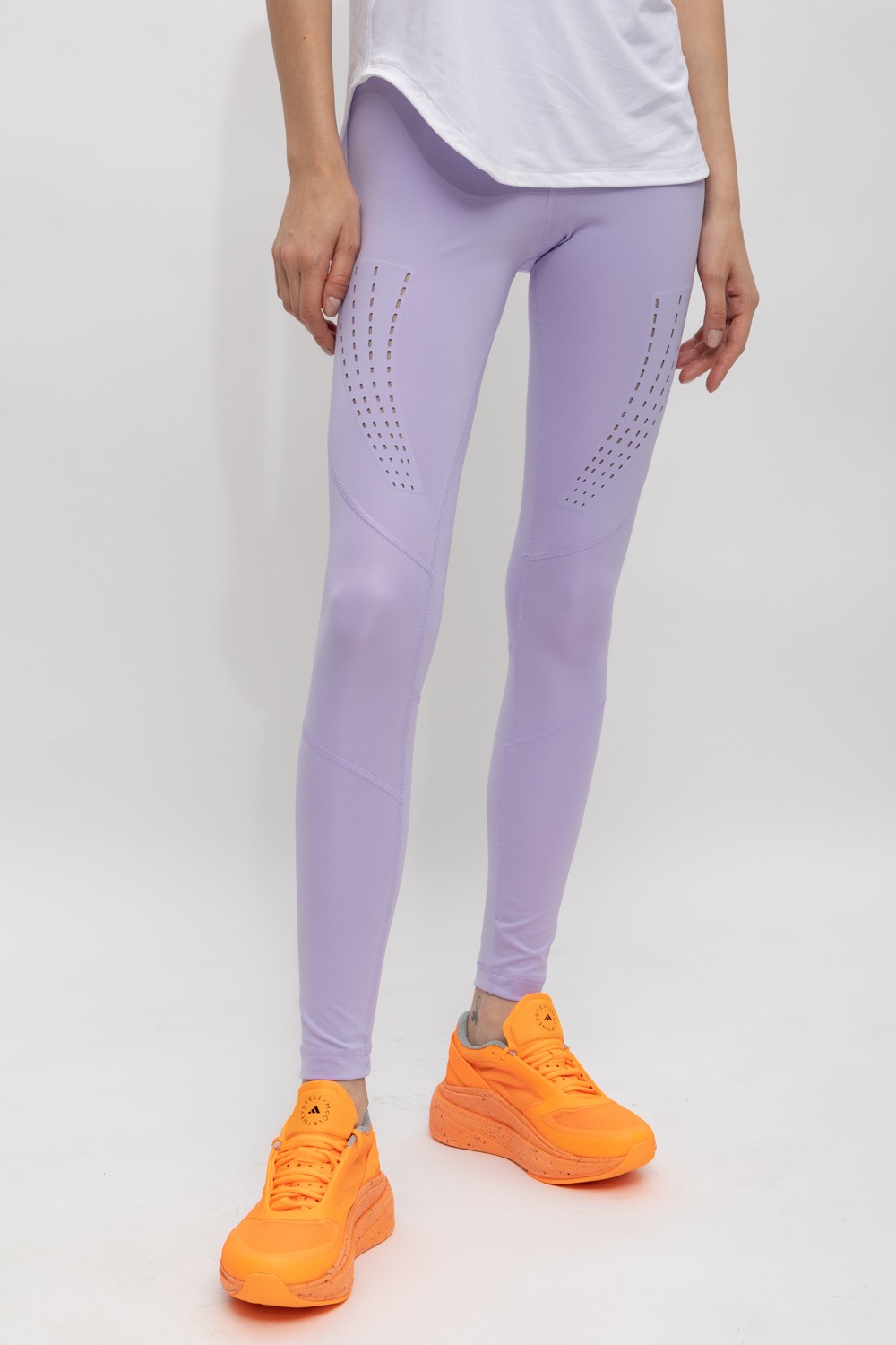 现货 adidas stella 女运动健身跑步瑜伽速干高腰显瘦紧身长裤