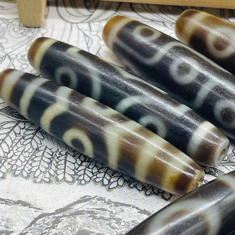 保真品西藏天然玛瑙天珠包浆吊坠项坠男女颈坠子配饰60长配珠饰品