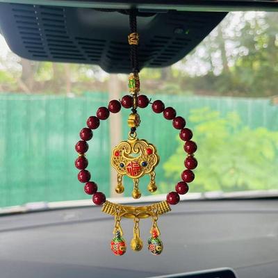 爆款吞金兽财神保真品朱砂汽车挂
