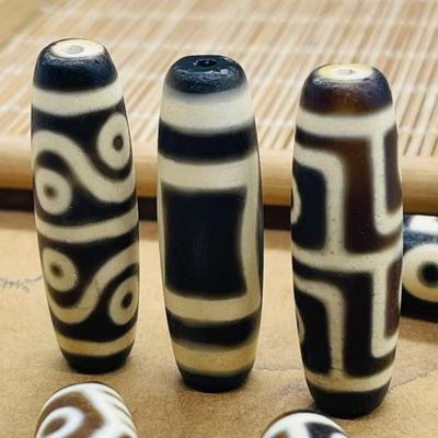 保真品西藏天然玛瑙老天珠吊坠