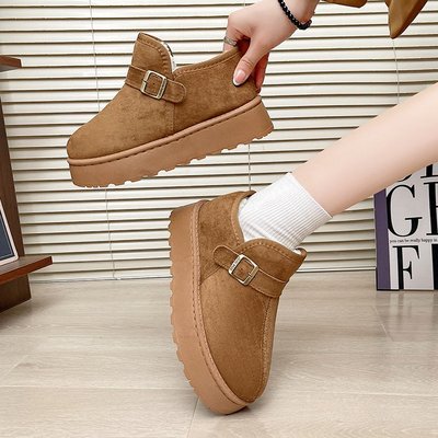 2025时尚加绒加厚厚底雪地靴