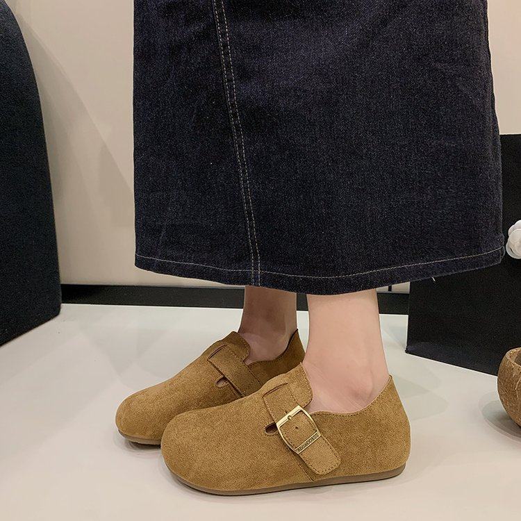 复古搭扣内增高勃肯鞋单鞋女2026春季新款韩版乐福鞋厚底鞋豆豆鞋,女鞋,深口单鞋,淘宝优惠券,粉丝福利购,淘宝优惠卷