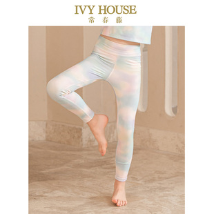 子秋季 女童裤 款 瑜伽服运动裤 弹力 IVY 印花亲子装 HOUSE常春藤童装